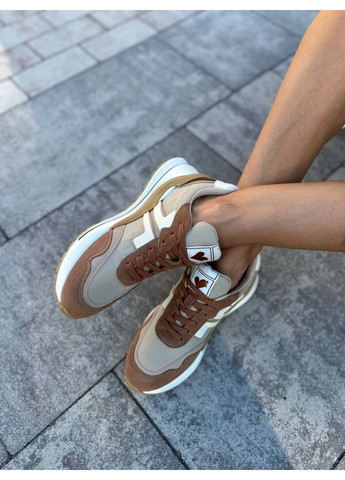 Жіночі замшеві кросівки 40 VZUTIK коричневі демісезони (262375216)