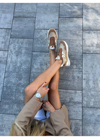 Жіночі замшеві кросівки 40 VZUTIK коричневі демісезони (262375216)