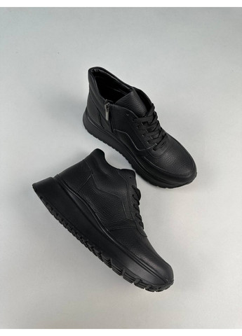 Женские кожаные кроссовки 38 VZUTIK чёрные демисезоны (262374764)