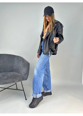 Женские кожаные кроссовки 40 VZUTIK чёрные демисезоны (262374751)