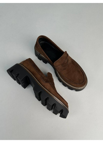 VZUTIK Женские замшевые лоферы 36 коричневый з натуральная замша, украина — демисезон (262378157)