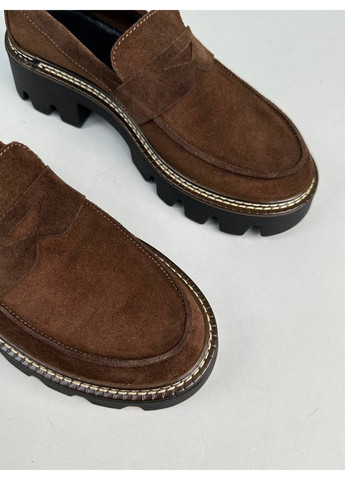 VZUTIK Женские замшевые лоферы 40 коричневый з натуральная замша, украина — демисезон (262378264)