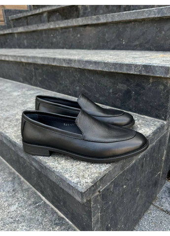 VZUTIK Женские кожаные лоферы 38 черный з натуральная кожа, украина — демисезон (262378217)