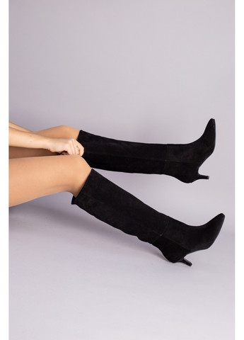 Жіночі замшеві чоботи-труби 39 VZUTIK (262378406)