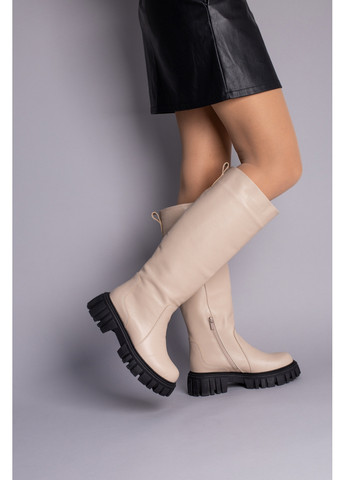 Зимние женские кожаные сапоги-трубы 40 VZUTIK