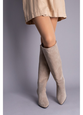 Зимние женские замшевые сапоги-трубы 35 VZUTIK