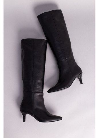 Зимние женские кожаные сапоги-трубы 38 VZUTIK