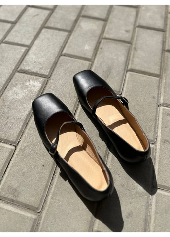 Жіночі жіночі шкіряні балетки 40 VZUTIK | чорні натуральна шкіра (262377119)