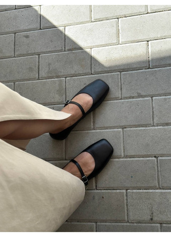 Жіночі жіночі шкіряні балетки 40 VZUTIK | чорні натуральна шкіра (262377119)