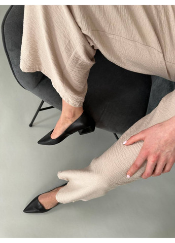 Жіночі жіночі шкіряні балетки 38 VZUTIK | чорні натуральна шкіра (262377298)