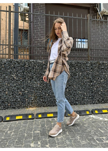 Женские кожаные кроссовки 41 VZUTIK бежевые демисезоны (262376516)