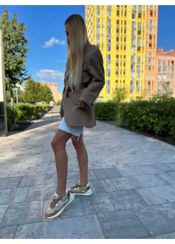 Жіночі замшеві кросівки 39 VZUTIK коричневі демісезони (262376556)