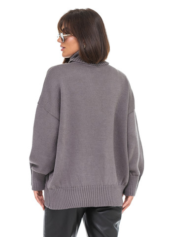 Серый свободный женский свитер SVTR