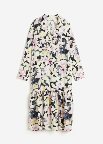 Комбинированное праздничный платье H&M с абстрактным узором