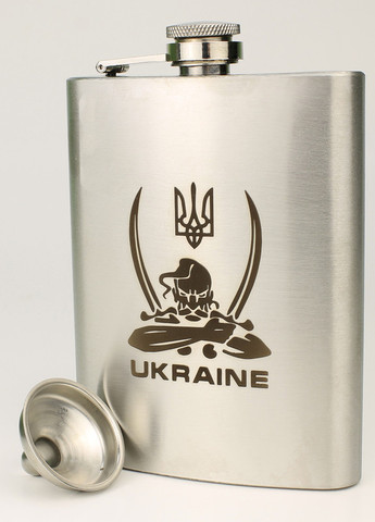 Фляга з гравіюванням Козак з лійкою до дня захисника України (8-1252) Кукумбер (262455013)