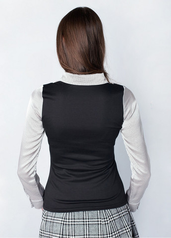 Черно-белая демисезонная блуза Meggi