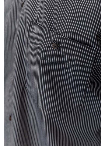 Черная кэжуал рубашка в полоску Ager