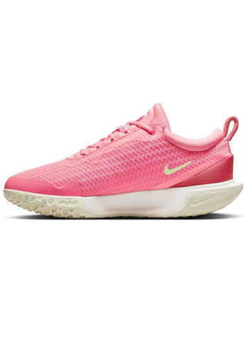 Розовые демисезонные кросcовки жен, zoom court pro hc розовый Nike