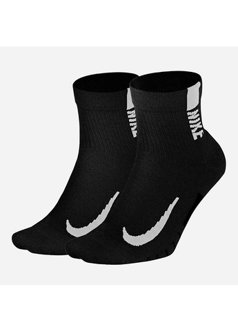 Шкарпетки U NK MLTPLIER ANKLE 2PR - 144 чорний Уні Nike (262599653)
