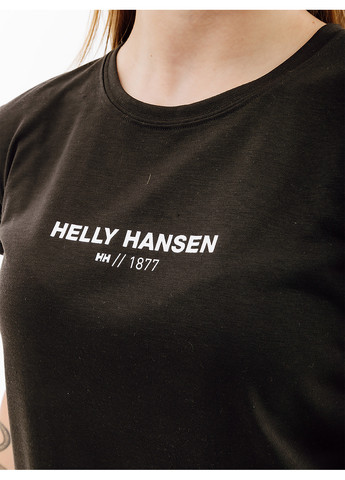 Чорна демісезон жіноча футболка hely hansen w allure t-shirt чорний Helly Hansen