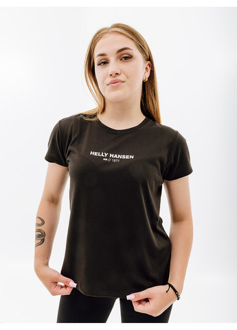 Черная демисезон женская футболка hely hansen w allure t-shirt черный Helly Hansen