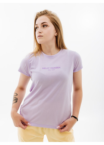 Фіолетова демісезон жіноча футболка hely hansen w allure t-shirt фіолетовий Helly Hansen
