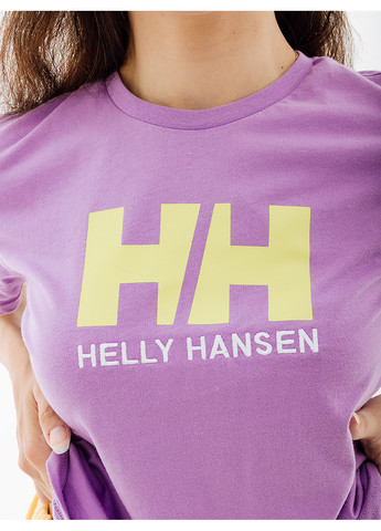 Фіолетова демісезон жіноча футболка hely hansen w hh logo t-shirt фіолетовий Helly Hansen