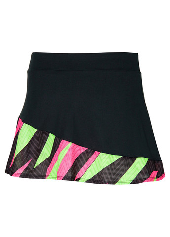 Разноцветная спортивная однотонная женская юбка flying skirt черный,разноцветный Mizuno