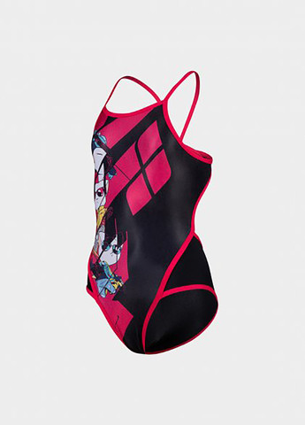 Комбинированный демисезонный купальник для девочек cats superfly back l черный, розовый Arena