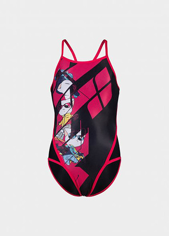 Комбинированный демисезонный купальник для девочек cats superfly back l черный, розовый Arena