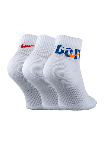 Чоловічі Шкарпетки U NK EVERYDAY PLUS CUSH ANKLE Білий Nike (262599261)