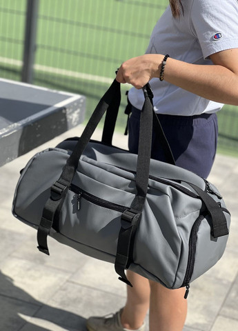 Cпортивна сумка унісекск через плече на 30л в сірому кольорі No Brand сумка iron (262453923)