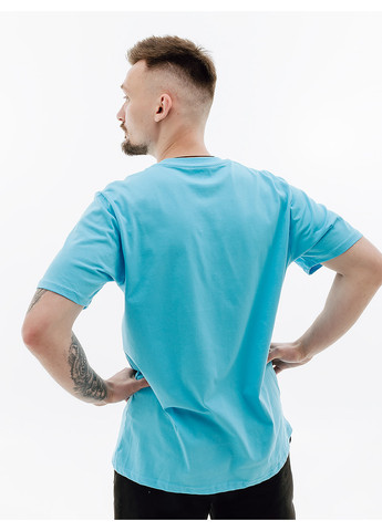 Голубая мужская футболка new york yankees base runner голубой 47 Brand