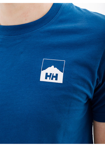 Синя чоловіча футболка nord graphic hh t-shirt синій Helly Hansen