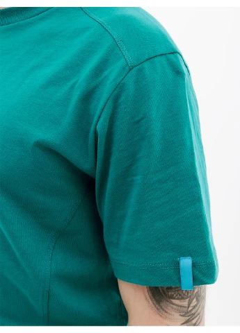 Зеленая мужская футболка team t-shirt panel зеленый Arena