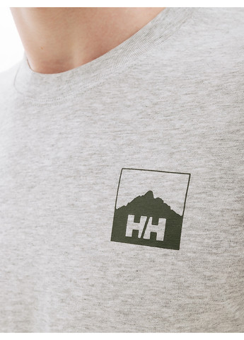 Серая мужская футболка nord graphic hh t-shirt серый Helly Hansen