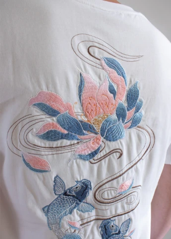 Комбинированная мужская футболка blueotus white No Brand