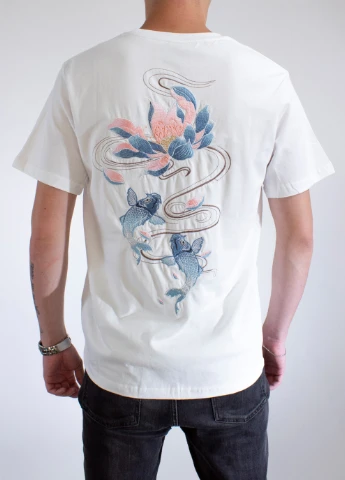 Комбинированная мужская футболка blueotus white No Brand