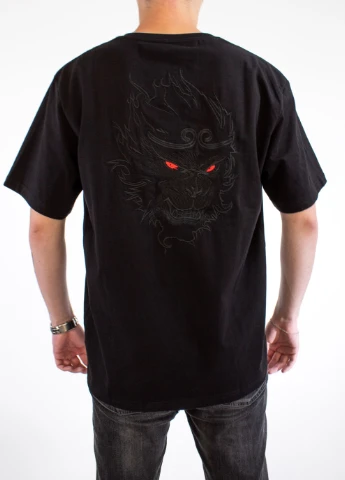 Комбинированная футболка nightmare black No Brand