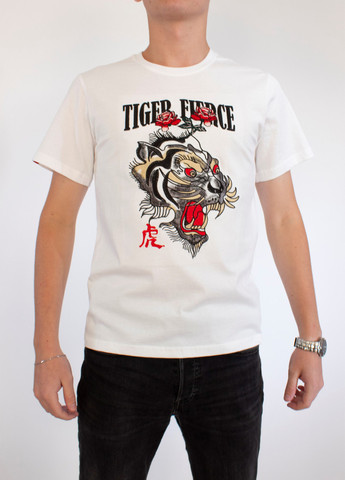 Комбінована чоловіча футболка tiger force white No Brand