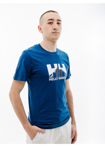 Синя чоловіча футболка nord graphic t-shirt синій Helly Hansen