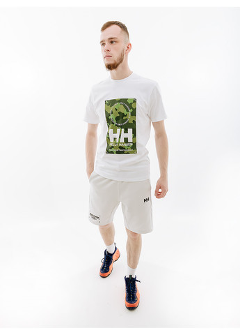 Белая мужская футболка ove cotton t-shirt белый Helly Hansen