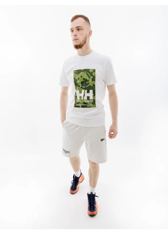Белая мужская футболка helly hansenove cotton t-shirt белый Helly Hansen