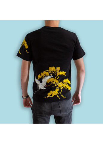 Комбинированная мужская футболка goldenakura black No Brand