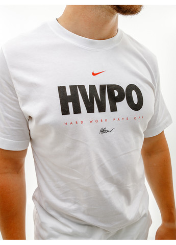 Белая мужская футболка nk dfc teef hwpo белый Nike