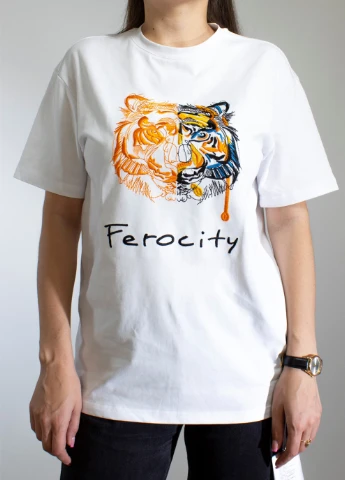 Комбінована чоловіча футболка wanding tiger white No Brand