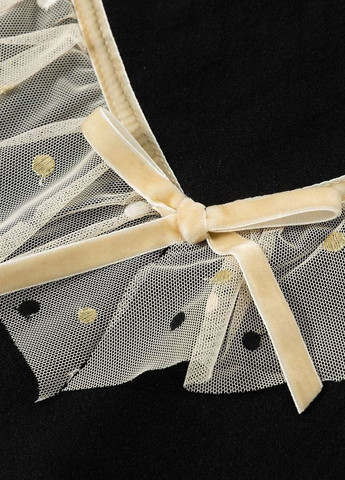 Yumster стильный свитшот со вставкой из фатина однотонный черный кэжуал полиэстер