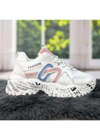 Кросівки жіночі на об'ємній підошві Fashion білі демісезони (262596866)