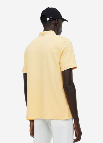 Желтая футболка-поло для мужчин H&M