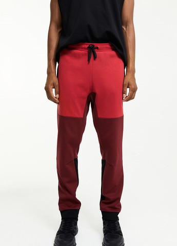 Темно-красные спортивные демисезонные брюки H&M